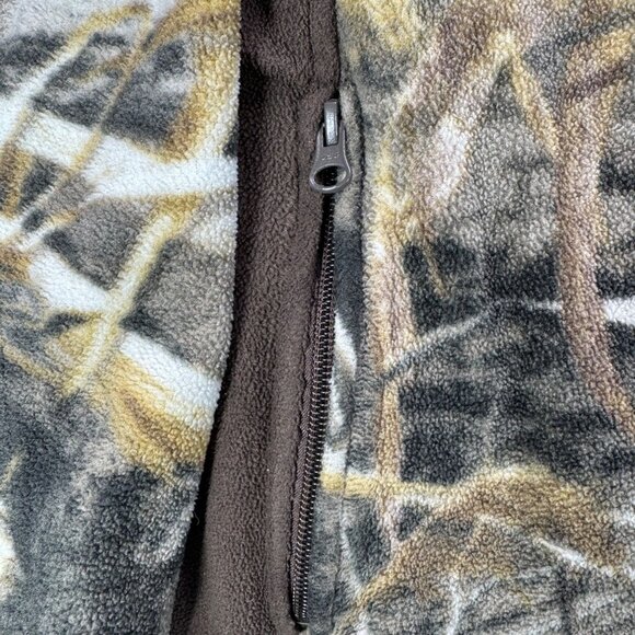 Realtree Max-5 Camouflage Jacket Men's Medium Long Sleeve Fleece Full Zip - Picture 3 of 8